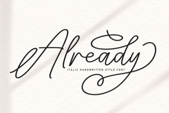 Already: The Flowing Handwritten Font for Timeless Elegance